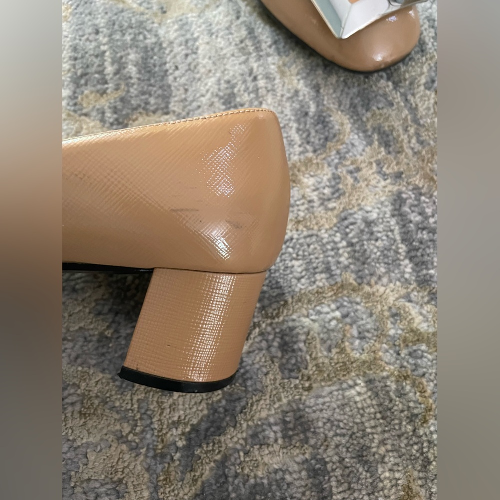 Authentic Prada Rose-Nude Patent Leather Block Heels (36) - Picture 10 of 10
